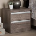 thumbnail image 2 of Baxton Studio Contemporary Oak Brown 2-Drawer Nightstand by, 2 of 5