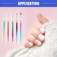 thumbnail image 3 of Vocoste 5 Pcs Double Ended Nail Art Brushes Include Nail Liner Brush Nail Dotting Pens Multicolor, 3 of 7