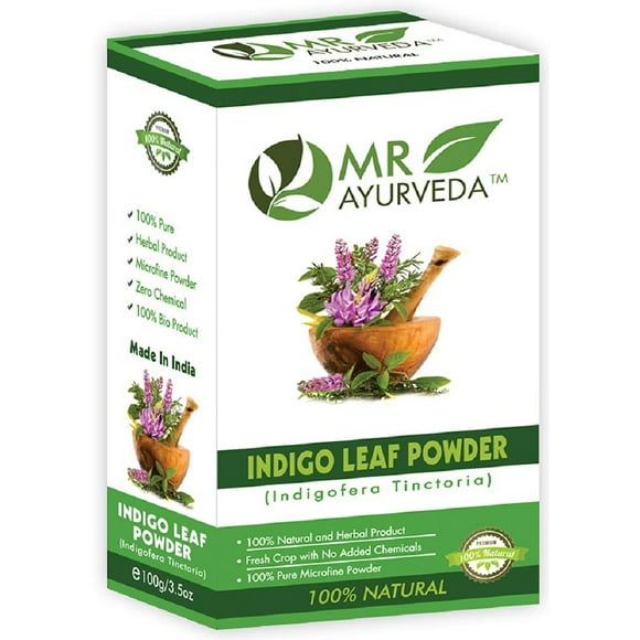 Mr Ayurveda 100% Pure Indigo Powder | Indigo Powder For Hair Black Organic | Indigo Powder For Hair Colour | Natural Hair Care | No Added Chemicals, 1