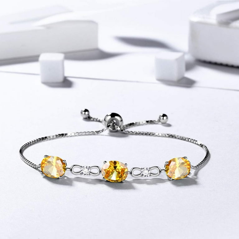 Genuine Citrine Bracelet / November Birthstone Gift for Mom, Wife, Daughter / Real Citrine Jewelry / Delicate outlets Bangle Gift for Girlfriend