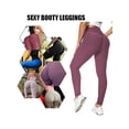 thumbnail image 6 of Women's High Waisted Ruched Yoga Pants Tummy Control Textured Leggings Butt Lifting Anti Cellulite Stretchy Tights, 6 of 6
