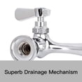thumbnail image 6 of 2-Handle Commercial Sink Faucet with 18" Swivel Spout 8" Center Wall Mount Kitchen Faucet In Polished Chrome, 6 of 14