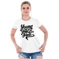 thumbnail image 4 of Young Wild Free Relaxed Chill Freedom Womens Fitted Plus Size Graphic Tee Brisco Brands 2X, 4 of 5