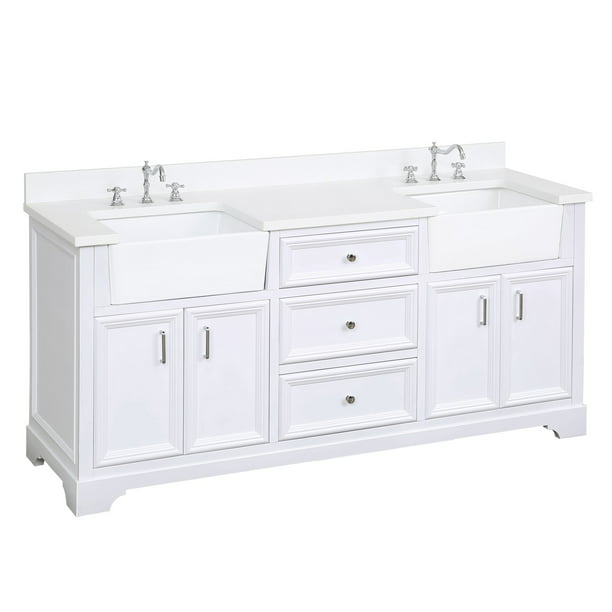Zelda 72 Double Farmhouse Bathroom, Double Sink Vanity Cabinet 72