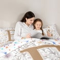 thumbnail image 5 of Homewish Rustic Plant Floral Queen Comforter Set,Retro Country Flower Bedding Sets,First Letter E Bedding Comforter Set For Girls,Super Cozy Room Decor Reversible,3pcs, 5 of 8
