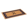 thumbnail image 2 of Dark Blue Border Monogram Doormat (Letter X), 2 of 6