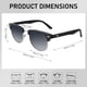 thumbnail image 5 of Gafas de Sol GQUEEN GQO6 Clásicas con Montura de Cuerno Polarizadas UV400, 5 of 5