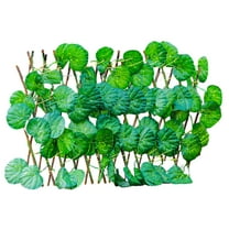 LShunze Expandable Faux Ivy Fence Privacy Screen for Patio Outdoor Balcony Bedroom Decor,Artificial Dark Green Hedges Wall Decoration Fencing Panel(Single Sided Leaves)