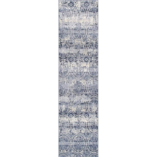 Pasargad Home PRC-1023 2.06x8 2 ft. 6 in. x 8 ft. Amadeus Design Power Loom Runner Rug, Blue