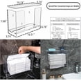 thumbnail image 2 of Paper Towel Dispenser Wall Mount Clear Multifold Paper Towel Dispenser with Lid Suitable for Z-fold,C-fold or Multi-Fold Paper Towels,Countertop Paper Towel Dispenser for Bathroom Toilet and Kitchen, 2 of 5