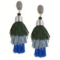 thumbnail image 1 of Pendientes con borlas de hilo Sunnimix gris, 1 of 8