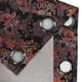 thumbnail image 4 of Ambesonne Flower Grommet Curtain, Japanese Vivid Florals, 50" x 120", Black Orange Mustard, 4 of 6