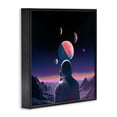 thumbnail image 2 of Stupell Industries Eclectic Astronaut & Purple Toned Terrain Black Framed Giclee Art, 12 x 12, by Sasha, 2 of 8