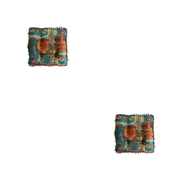 Yuarrent Cojín Para Exteriores - Respetuoso Con La Piel Y Hecho De Algodón Y Lino Soporte Fuerte Para Exteriores Reversible Cuadrado Azul (40 Azul Cuadrado(40cm) 2Conjunto