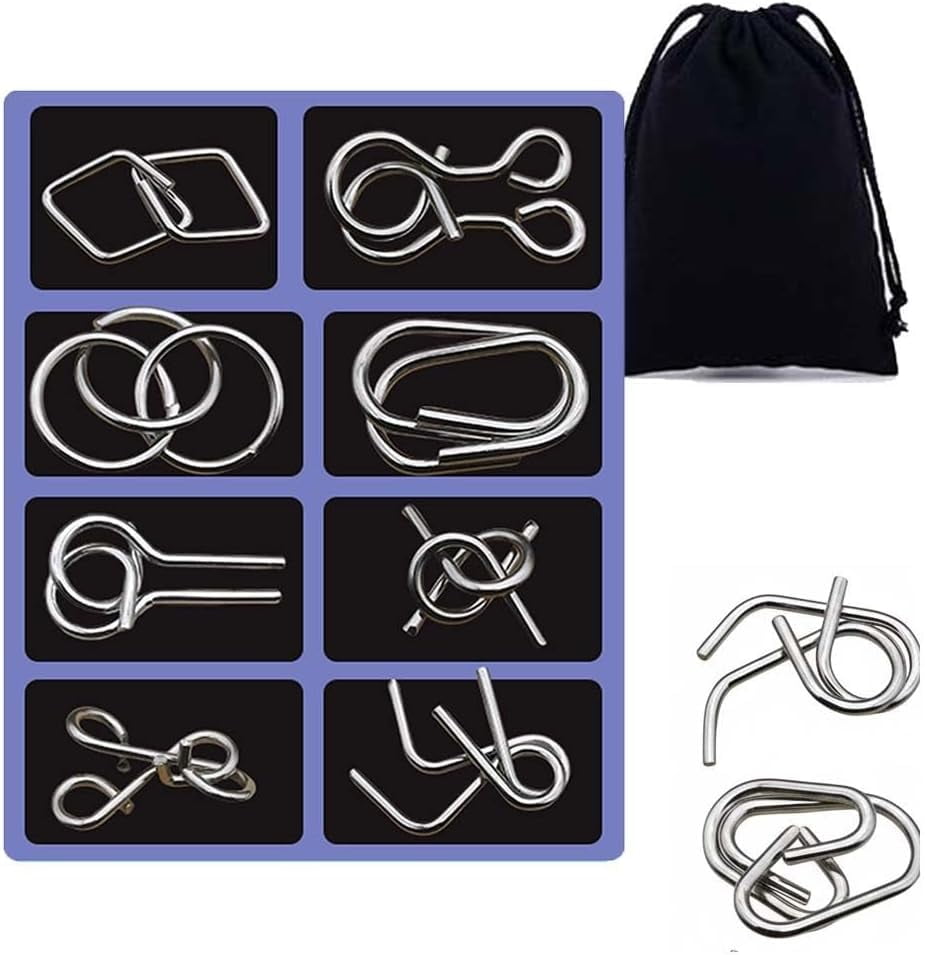 Bull/grid Lock Puzzle Classic Metal Brain Teaser Iq Test Toy For Adult Child con Ofertas en