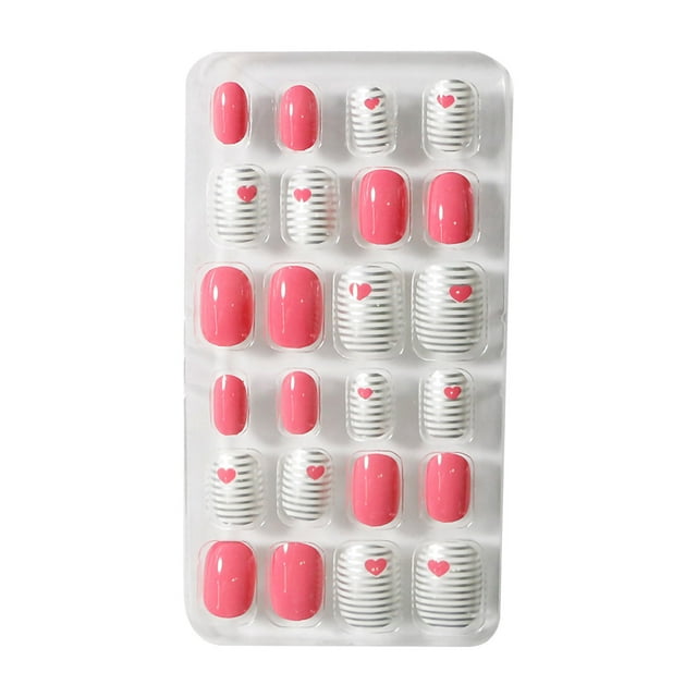 DPTALR 24 Bags Of Wearable Nails, Finished Nails, Children's Nails, Finished Nails