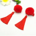 thumbnail image 4 of SPRING PARK Chinese Style Baby Hairy Fluffy Balls Tassels Hair Clips for New Year, 4 of 7