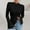 #JUN250508A348 Black, variant on Aloohaidyvio Womens Ribbed Long Sleeve Shirts Crewneck Fitted Tops Casual Underscrubs Layer Slim Basic T Shirts