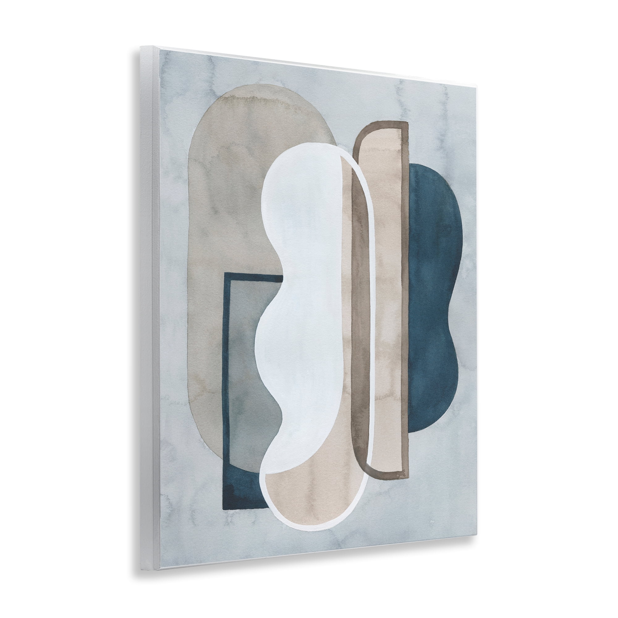 Stupell Industries Layered Wavy Shapes Abstract Painting Unframed Art Print Wall Art, 11 x 14