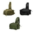 thumbnail image 2 of serony Sacs à Pêche Multifonctionnels Bandoulière Simple Équipement Portable Résistant à l'Usure Sac de Taille Grand Sac de Rangement Utilitaire Extérieur Sac à Main Kaki, 2 of 9