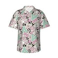 thumbnail image 2 of Picia West Cowgirl Disco Gentle Cotton Regular Fit Short Sleeve Casual Hawaiian Shirt for Men-XX-Large, 2 of 8