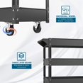 thumbnail image 4 of XERATH Steel 3-Shelf Multipurpose Utility/Supply/Service/Tool Cart Great for Garage, Warehouse, Cleaning, Office & Workplace, 4 of 7