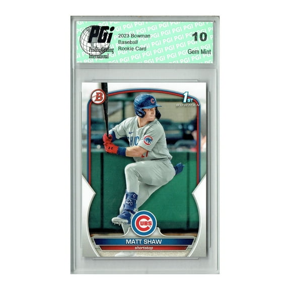 Matt Shaw 2023 1st Bowman #BD33 Chicago Cubs Rookie Card PGI 10