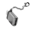 thumbnail image 2 of Inteprter Adaptador portátil tipo c macho a USB hembra Ordenador portátil USB 3.0 Mini convertidor de USB-C de aleación de aluminio Juegos de teclado y mouse para computadora plata, 2 of 6