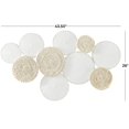 thumbnail image 3 of DecMode White Metal Rope Design Plate Wall Decor with Textured Pattern, 3 of 7
