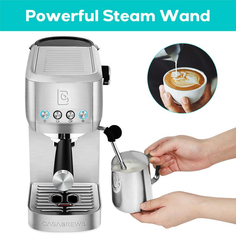  CASABREWS Espresso Machine With Grinder, Professional Espresso  Maker With Milk Frother Steam Wand, Barista Latte Machine With Removable  Water Tank for Cappuccinos or Macchiatos, Gift for Mom Dad : Home 
