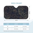 thumbnail image 2 of Kdxio Copper-Gold Gloss Outline Rose Print Windshield Sun Shade, Foldable Sun Blocker for Car,Truck,SUV Automotive Interior Sun Protection,Reflective Shade for Front Windshield(Medium), 2 of 6