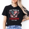 thumbnail image 2 of USA Independence Patriotic Shirt, 250 Years America Eagle Flag T-Shirt, 2 of 6