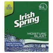Colgate Palmolive Irish Spring Moisture Blast Deodorant Bar Soap, 11.25 Ounce - 3 per Pack - 18 Packs per case.
