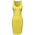thumbnail image 1 of FashionOutfit Women's Basic Solid Sleeveless Tight Fit Side Cut Tank Top Mini Dress, 1 of 3