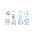 thumbnail image 4 of BLISSFUL STEP Strappy Open Toe Lace Up Chunky Heel Sandals for Women Sky Blue (Size 6), 4 of 7