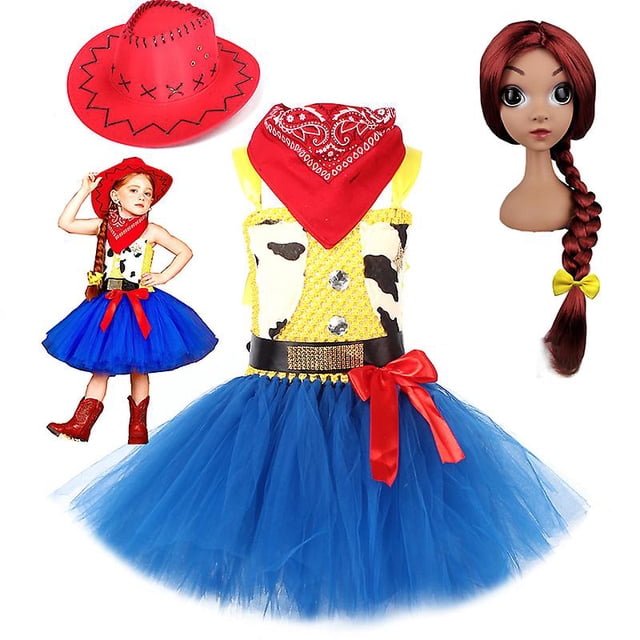 Juguetes para niñas, disfraces de vaquero, Jessie Story, vestido de Cosplay para niños, fiesta de Halloween, cumpleaños, boda, Vestidos, tutú, vestido de graduación, vestidos