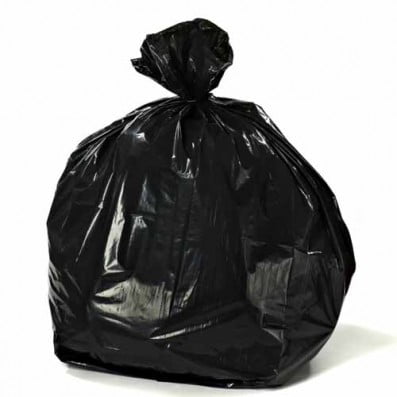 100 Total Bags - Plasticplace 40-45 Gallon Trash Bags on rolls - Black, total of 100 bags