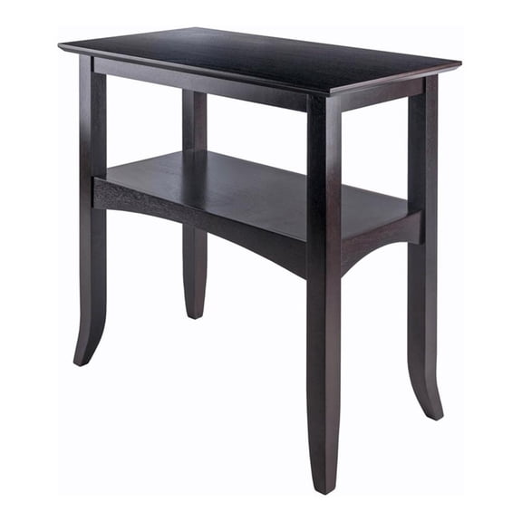Winsome Camden Transitional Solid Wood Flared Leg Console Table in Coffee