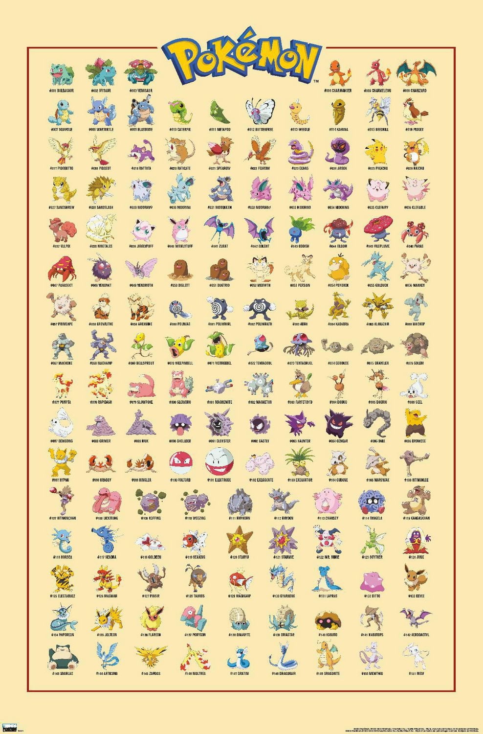 Pokémon - Grille Kanto