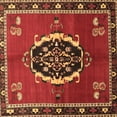 thumbnail image 1 of Ahgly Company Indoor Square Medallion Brown Traditional Area Rugs, 7' Square, 1 of 4