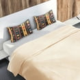 thumbnail image 5 of Yayeee Pillowcase Standard Size Set of 2 Satin Wrinkle Resistant Pillow Case, Orange Geometric, 5 of 8