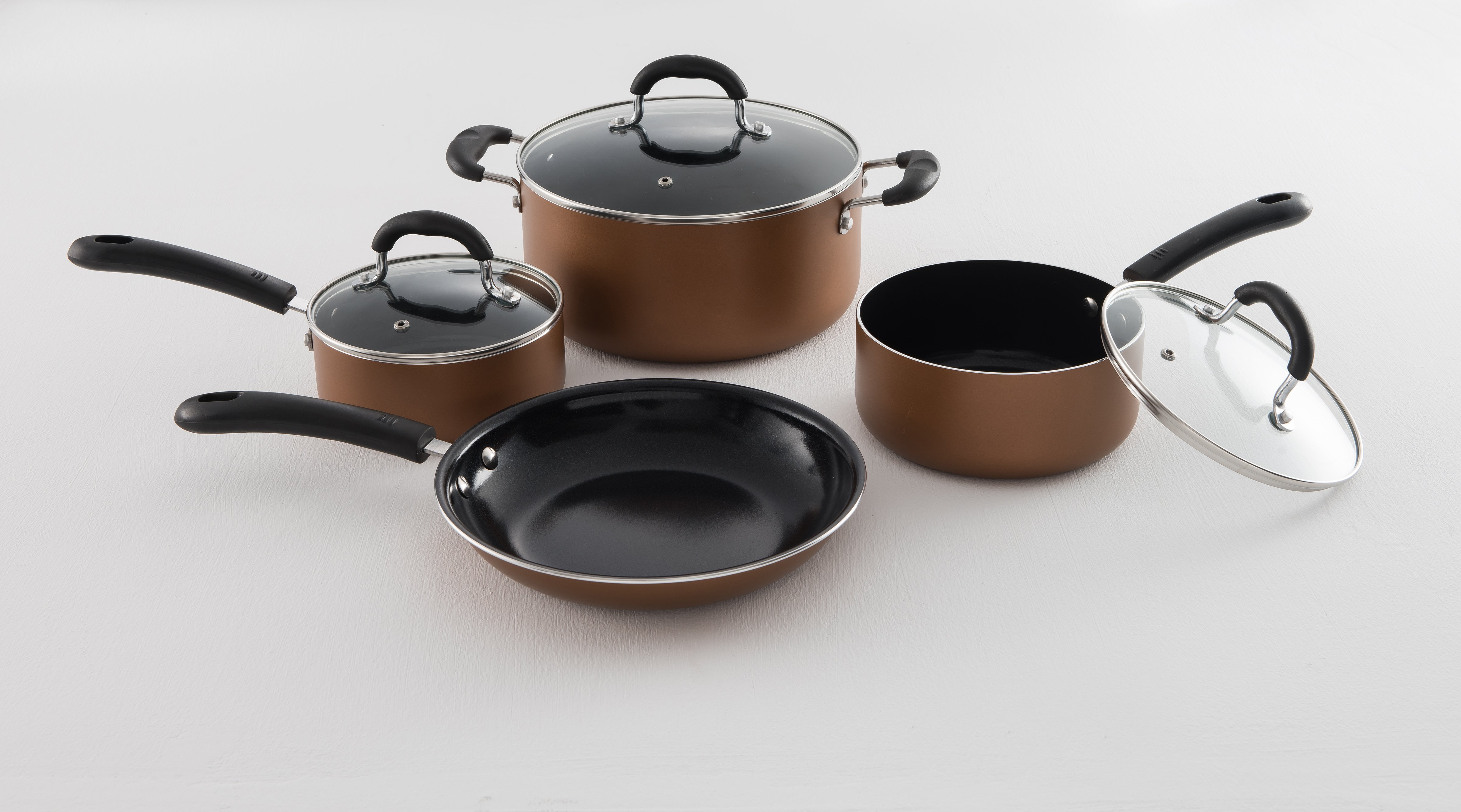 Copper Pots And Pans Set Nonstick, Removable Handle Cookware, Stackable Pots  And Pans Set, Dishwasher safe, Induction Pots And Pans, Camping Cookware  Set, Aluminum (7 Pcs)