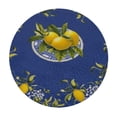 thumbnail image 2 of RUIYC Yellow and cloth Round Spring Table Cloth Washable Farmhouse Navy Cover for Kitchen Dinner Room Holiday Picnic Party Camping Indoor Outdoor Decor White, 2 of 7