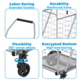 thumbnail image 5 of Shopping Cart with Shelf,Grocery Cart on Wheels,Foldable Utility Shopping Carts with Double Basket and 360° Rolling Swivel Wheels for Groceries Laundry, 5 of 8