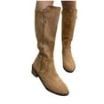 thumbnail image 7 of HAOTAGS Womens Boots, Potined Toe Fall Winter Casual Mid Calf Boots Khaki 6, 7 of 7