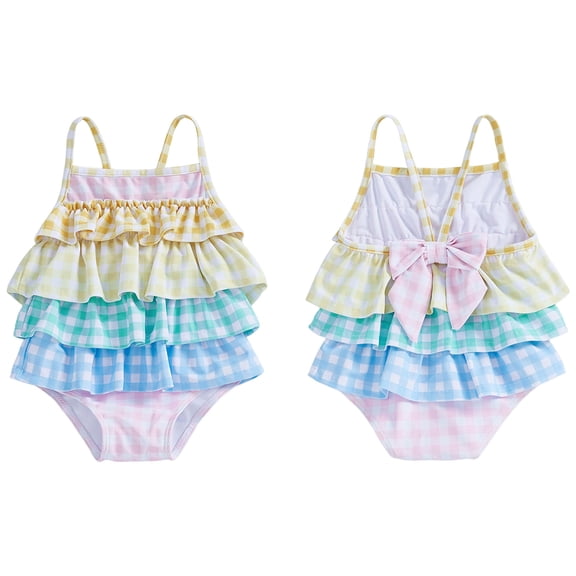 Kogui Little Girl Swimsuit Cute Toddler Infant Baby Girls Boys Bikini Swimsuit Sleeveless Bathing Suit Beachwear Bikini Girls 18 24 Months (Pink,18-24 Months)