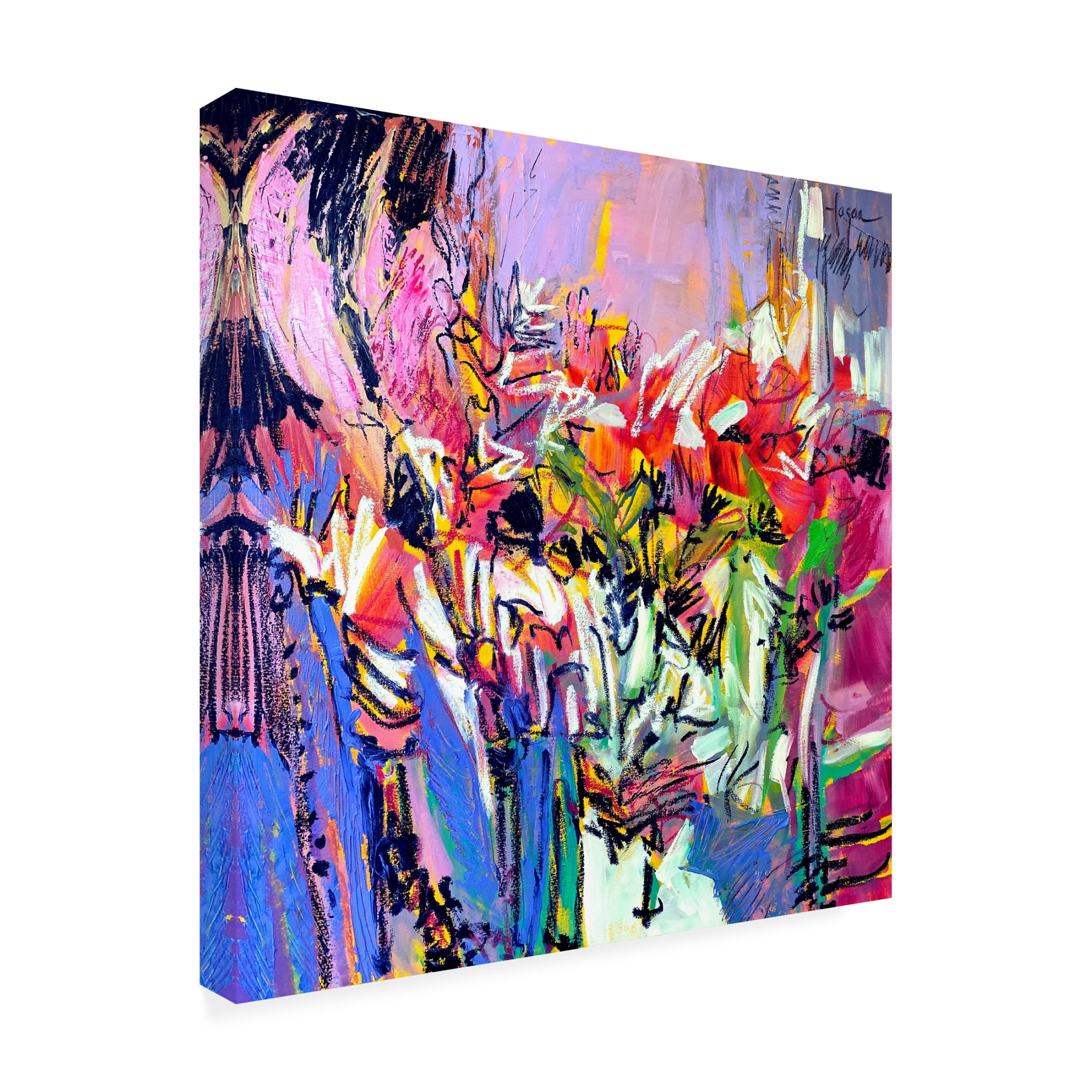 Canvas Wall Art - Dorothy Fagan 'B And To Everything There Is A Season Bloom Ii' Wall Art for Living Room, Bedroom, or Office Décor by Trademark Fine Art - 35 x 35 Inches
