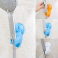 thumbnail image 2 of keepw Réglable Salle de Bain Titulaire en Plastique Ventouse Murale Douche Support Fixe Mobile - Rose Blanc, 2 of 6