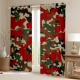thumbnail image 2 of Manfei Abstract Camouflage Blackout Curtains Set of 2 (52x84 Each), Red Brown Camo Window Curtains, Military Patriotic Theme Curtains and Drapes, Luxury Bedroom Decor, 2 of 6