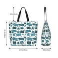 thumbnail image 7 of Ratiio Modern Furniture Print Reusable Grocery Bags - Washable, Foldable, Packable Tote, Large Handles, Heavy Duty, Zippered Top Pouch, 7 of 7